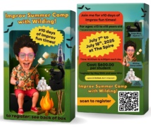 Improv Summer Camp with Wilding registration poster