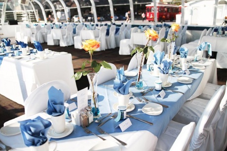 Island star wedding head table